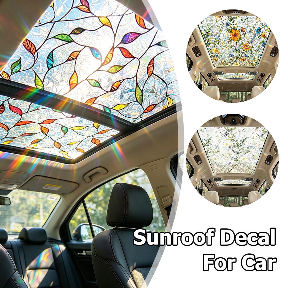 Floral Stained Glass Car Sunro - Home Security For Windows のレビューと価格
