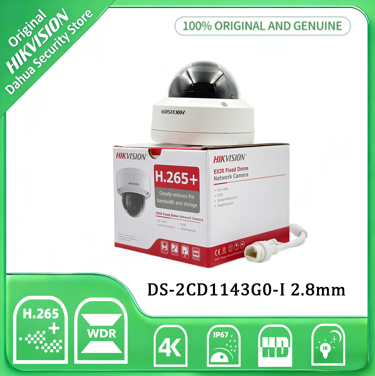 Hikvision DS-2CD1143G0-I 2.8mm - Home Security System Hikvision のレビューと価格