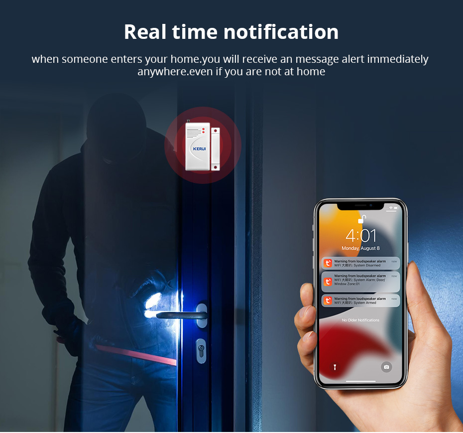 KERUI Tuya WIFI Loudly Speaker - Home Security No Wifi のレビューと価格