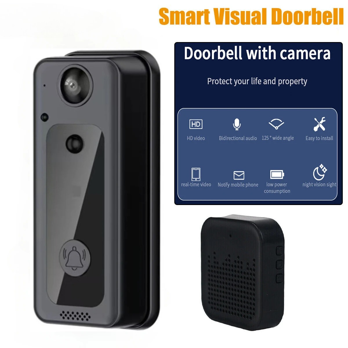 Wireless Doorbells Wifi Video  - Home Security Ring Camera のレビューと価格