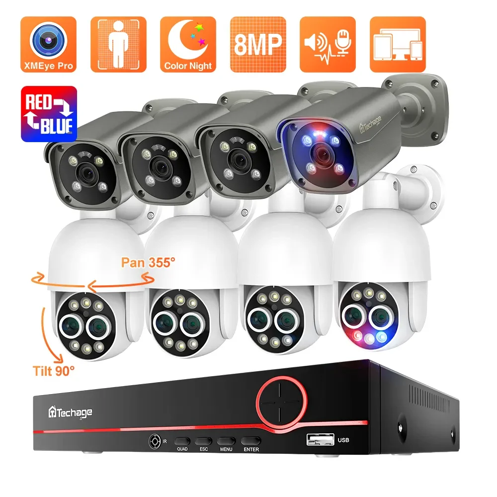 Techage HD 8CH 4K 8MP Surveill - Home Security Kit With Camera のレビューと価格